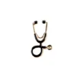 Stethoscope brooch pin enamel gold metal medical doctor nurse student gift clothing accessory - Stethoscope (xz4853A) / Gold
