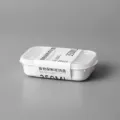 Plastic food storage container 350ml microwave safe leakproof kitchen organizer box - 350ml / White