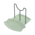 Nordic style kitchen storage rack multi-functional pot lid holder and spoon rest organizer - Green