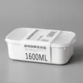 Plastic food storage box 1600ml airtight container for refrigerator kitchen pantry use - 1600ML / White