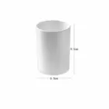 Minimalist white toothbrush cup, cylindrical mouthwash holder, 9.5x6.5cm home bathroom accessory. - With Magnetic Sheet / White