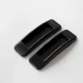Black adhesive door handle, rectangular cabinet pull handle for furniture and sliding windows. - Black
