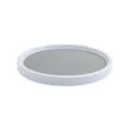 White and grey rotating kitchen storage tray lazy susan condiment organizer for home use. - Single Layer Large - White + Gray
