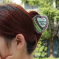 Aquarius Acryl Haarklammer, süße Herz Torte Form in Grün für trendige Haarstylings. - Wassermann Stil (H1142)