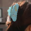 Blauer Aquarius Haarklammer, Azetat Haargreifer mit Strass Sternbild Motiv für Damen. - Blau