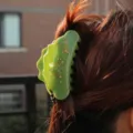 Grüne Fische Sternbild Haarklammer, schicke Acetat Haarklammer für elegante Alltagsfrisuren. - Hellgrün