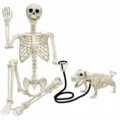 Ensemble d'accessoires de squelette humain et de chien d'Halloween pour décoration de fête - Ensemble Chien Squelette Mobile 165CM