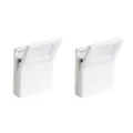 Clip de dentifrice mural, support multifonctionnel sans perçage pour articles ménagers. - 2 Pièces/Ensemble / Blanc