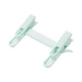 Plastic book binder and document clip, double clip design for student paper organization. - Grass Green