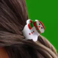 Weihnacht Schneemann Haarklammer süße Haaraccessoires für festliche Frisuren Damen - H441 Schneemann-Stil