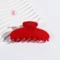 Rote Acetat Haarklammer Variante B, stilvolles einfarbiges Haaraccessoire für Damen Alltag. - Rot (H11)