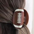 Football Haarklammer Braun Harz Rutschfeste Greifklammer Sport Haaraccessoires für Damen - Rugby-Stil (H343)