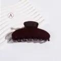 Einfarbige Acetat Haarklammer für Damen, stilvolles braunes Haaraccessoire für den Alltag. - Dunkelbraun (H01)