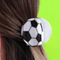 Fußball Haarklammer, stilvolles Sport Fußball Design Haar-Accessoire für den Alltag. - Mittlerer Fußball-Stil (H384)