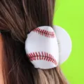 Baseball Haarklammer, weiße Sport Style Acryl Haargreifer für Frauen und Mädchen Alltag. - Mittlerer Baseball-Stil (H385)