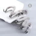 Elegante Acetat Metall Haarklammer gewellte große Haarklammer Mode Haarspange für Damen Zubehör - Grau-Weißes Wolken Wellen Stil (H639)