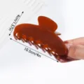 Einfarbige braune Haarklammer, große Acetat Haarklammer für Damen und tägliches Haarstyling. - Kaffeebraun (H05)