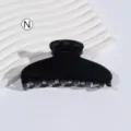 Schwarze Harz Haarklammer minimalistisches Haaraccessoire fuer Damen elegante Frise. - Schwarz (H08)