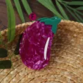 Süße lila Auberginen Acetat Haarklammer Gemüse Serie Haarspange Mode Accessoire F - Aubergine Stil Haarklammer (H967) / Lila