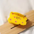 Süße Cartoon Käse Acetat Haarklammer mit lustigem Gesicht und Maus für tägliches Styling. - Gelber Käse Mit 3D Maus Dekor Stil / H908 Gelb
