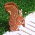 Süßes Eichhörnchen Acryl Haarklammer, braune Tier Design Haargreifer für Damen Styling. - Eichhörnchen Form (H1064) / Brauner Farbverlauf