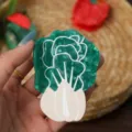 Grüne Kohl Acetat Haarklammer, süßes Gemüse Design Ponytail Clip Accessoire. - Kohl Stil (H966) / M