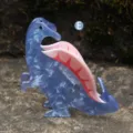 Süße Dinosaurier Acryl Haarklammer, stilvolles Tier Haaraccessoire für das tägliche Styling. - Blau Transluzent Rosa Rücken Stil (H1109)