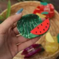 Süße Wassermelone Acetat Haarklammer fruchtiges Design für süßen Zopf und Dutt - Wassermelonen Stil (H968) / M