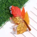 Herbstblatt Acryl Haarklammer, lebendige orange und gelbe Farbverlauf Haarspange für Damen Styling. - Rot-Orange Farbverlauf