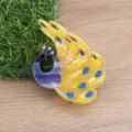 Elegante Pfau Acetat Haarklammer mit glänzenden Strasssteinen für das tägliche Styling. - Gelb-Violett Verlauf (H1327)