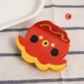 Süße Sushi Acetat Haarklammer in Kuss-Form, rot-gelbe Cartoon Haarklammer für Damen. - Rot und Gelb Kontrast Sushi Stil (H1245)