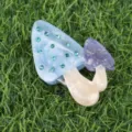 Acetat Pilz Haarklammer Blau Lila Strasssteine Tägliches Styling Haarklammer Haarschmuck - Blau Lila Patchwork Pilz (H1322)