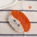 Süsses Sushi Acetat Haarklammer Krake süße Garnele Design tägliche stilvolle Haarschmuck Damen - Weißer Reis mit Lachs Sushi Stil (H1247)
