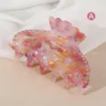 Pinza de pelo elegante con diamantes de imitación para mujer, accesorio de moda diario. - Estilo Gradiente Rosa (H843)