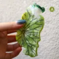 Green frog lotus leaf acetate hair claw clip for stylish women daily hair styling hair accessory - Lotus Leaf Frog Style (H746)