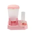 Automatic pet feeder and water dispenser double bowl set for cats and dogs pink - Pink