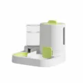 Distributeur de nourriture et d'eau vert automatique pour chats et chiens de grande capacité. - Vert