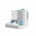 Distributeur automatique de nourriture et d'eau pour animaux domestiques blanc et bleu. - Bleu