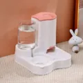 Automatischer Wasserspender und Futternapf Set für Katzen und Hunde, Weiß Pink Design. - Rosa
