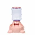Distributeur automatique de nourriture pour animaux avec finition marbre et oreilles d'ours. - Mangeoire / Rose