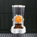 Mangeoire automatique pour cage d'animal orange plastique bol suspendu pour chiens chats - Distributeur de Nourriture / Orange