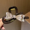Koreanische Acetat Schleife Haarklammer große Haifischklemme elegante Damen Haarschmuck - Schleife Haarklammer / 13cm / Gold