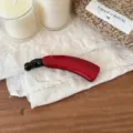 Rote schwarze Acetat Bananenhaarklammer, koreanischer Pferdeschwanzhalter fur Damen elegante Frisur. - Rot