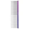 Professional metal pet grooming comb with dense teeth for cats and dogs daily care. - 19x3.2cm / Purple