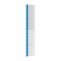 Professioneller Haustierkamm mit blauem Aluminiumgriff und feinen Zaehnen fuer Katzen H. - Einfarbig Blau 16cm M083
