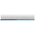 Stainless steel pet grooming comb with gradient blue handle for cats and dogs hair care. - Flat Handle 22cm / Rainbow Blue
