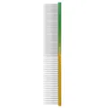 Rainbow pet grooming comb with gradient metal teeth for cats and dogs daily care. - 19x3.2cm / Yellow-Green