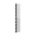 Pet grooming comb with dense metal teeth and patterned handle for cats and dogs grooming. - Black 16cm M083