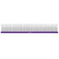 Pet grooming comb with fine metal teeth and purple handle, perfect for cat and dog daily care. - Round Handle 22cm / Red