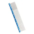 Blauer Metall Haustier-Kamm, doppelseitiger Zähnen Hundekamm Variante für tägliche Fellpflege. - Blau Locker-Dicht 20cm M032B